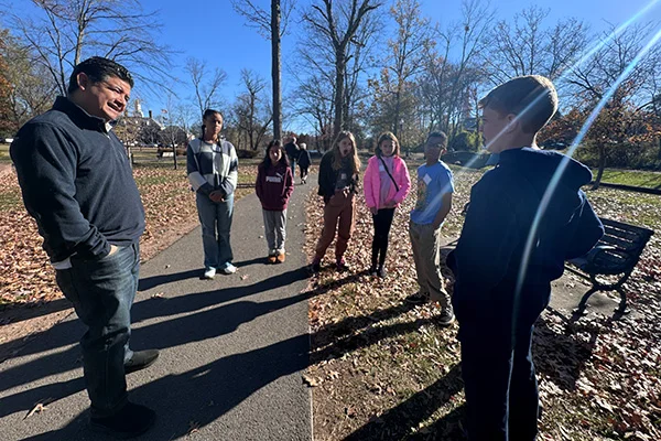Mario Cornejo mentoring youth photography students at 4H Union County NJ
