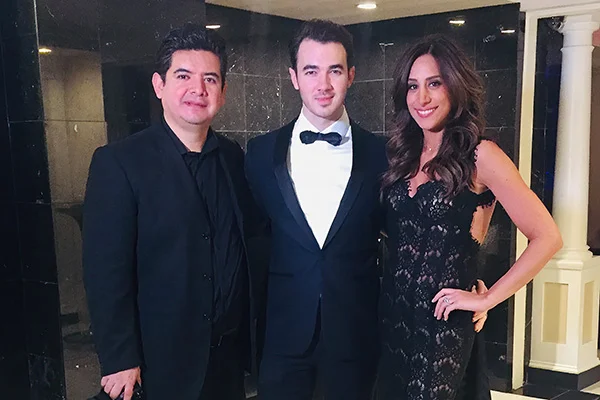 Mario Cornejo entrepreneur and business owner in Union County NJ photo with kevin jonas